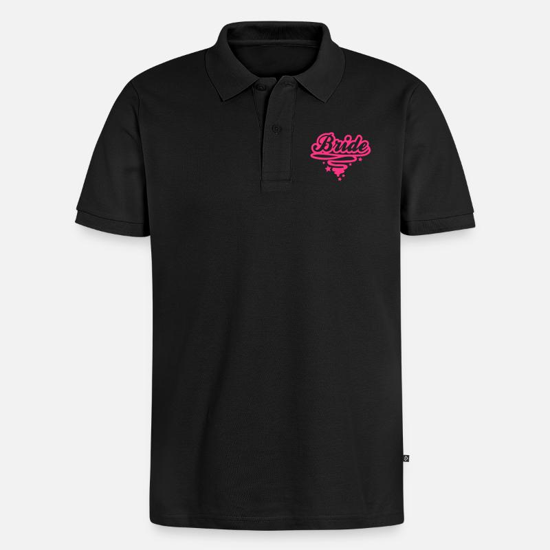 bride_design_1rr1 - Männer Premium Bio Polo Shirt - Schwarz