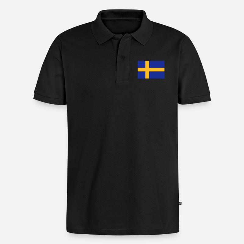 drapeau_suede - Männer Premium Bio Polo Shirt - Schwarz