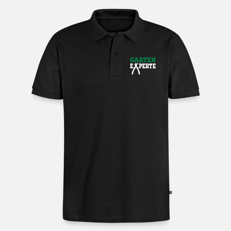 Garten - Männer Premium Bio Polo Shirt - Schwarz