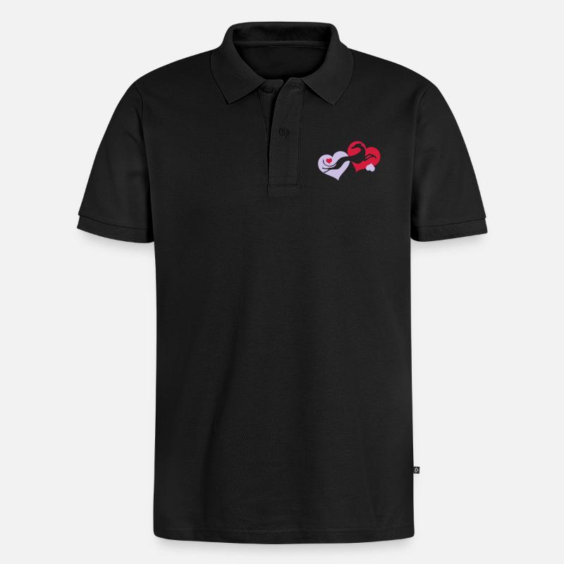 Lévrier Valentin - Polo bio Premium Homme - noir
