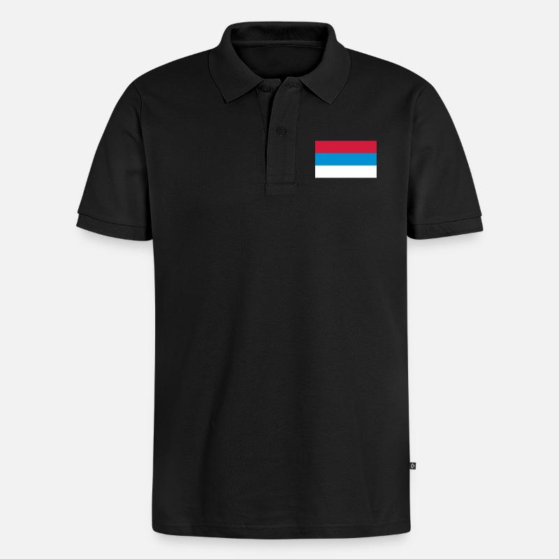 Drapeau national de Serbie - Polo bio Premium Homme - noir