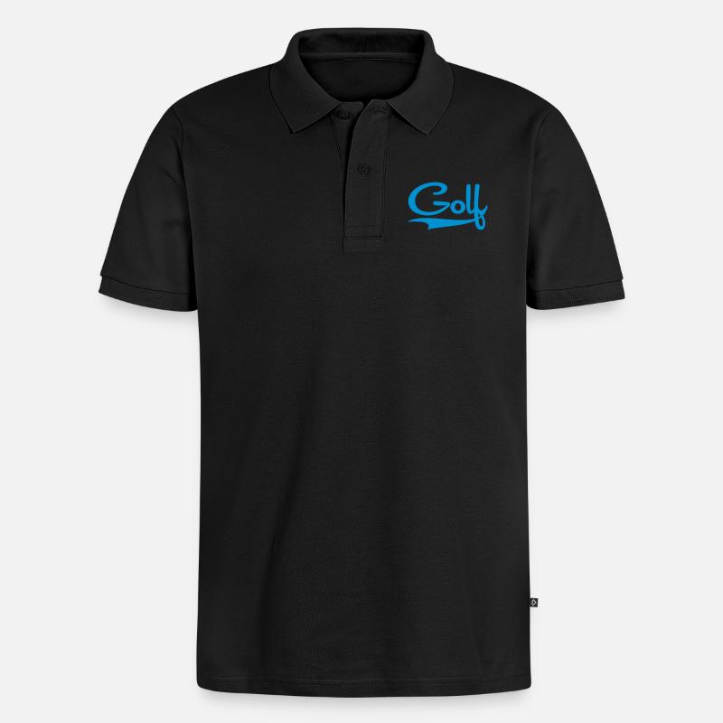 golf - Männer Premium Bio Polo Shirt - Schwarz
