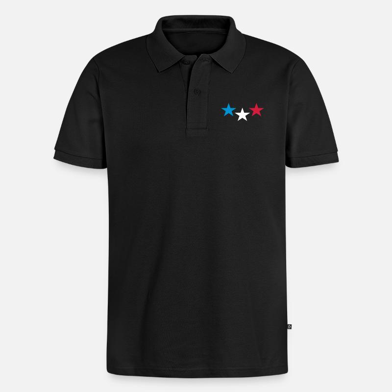 frankreich - Männer Premium Bio Polo Shirt - Schwarz