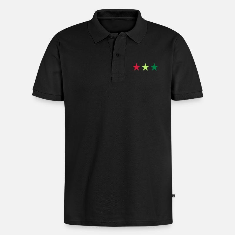 Reggae - Männer Premium Bio Polo Shirt - Schwarz