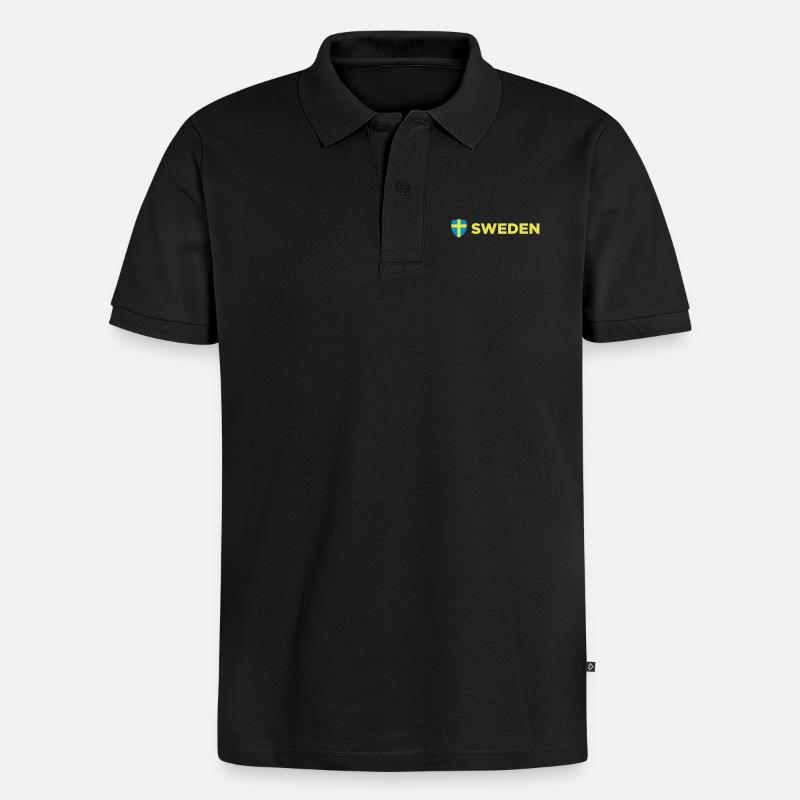 Drapeau national de Suède - Polo bio Premium Homme - noir