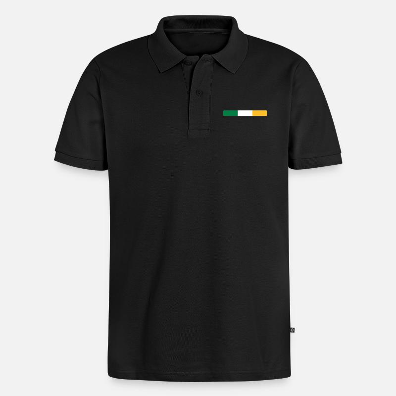 Irlande - Männer Premium Bio Polo Shirt - Schwarz