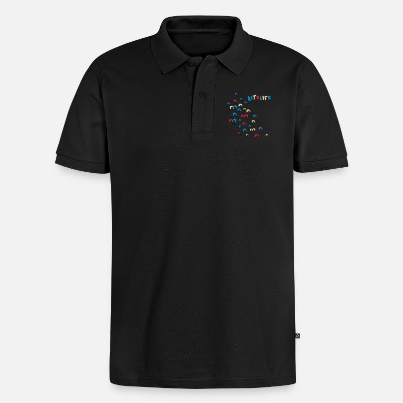 Kitelife - Männer Premium Bio Polo Shirt - Schwarz