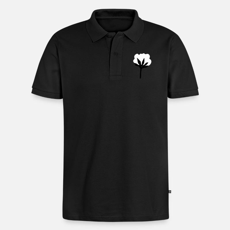 Baumwolle - Männer Premium Bio Polo Shirt - Schwarz