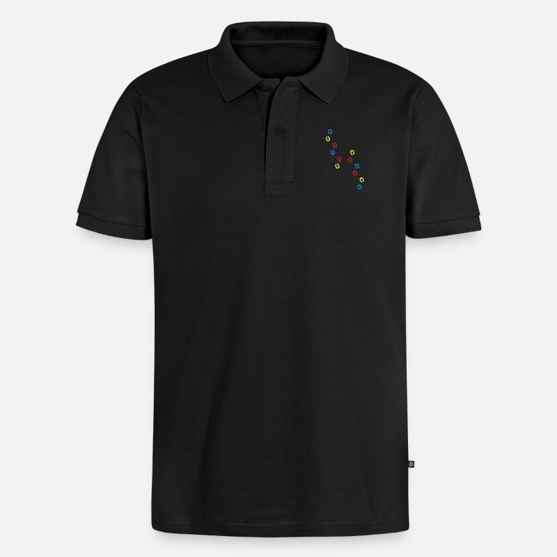 hufen_design_wo3 - Männer Premium Bio Polo Shirt - Schwarz