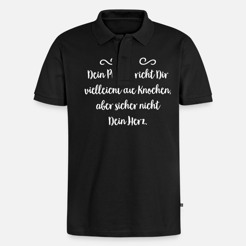 Pferd - Männer Premium Bio Polo Shirt - Schwarz