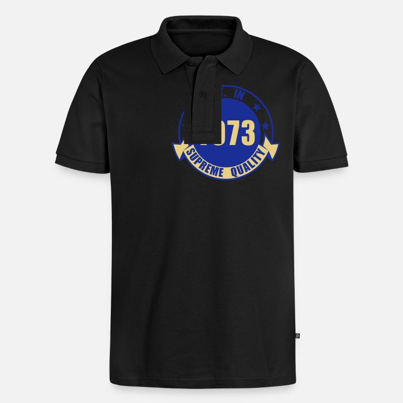 Supreme 1973 - Männer Premium Bio Polo Shirt - Schwarz