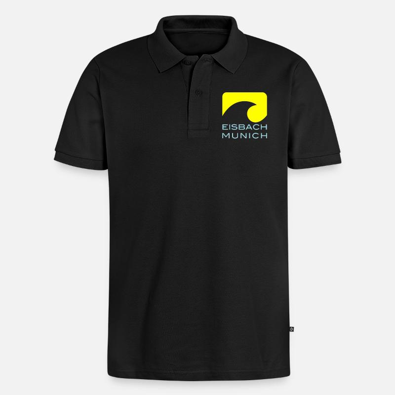Munich Eisbach - Männer Premium Bio Polo Shirt - Schwarz