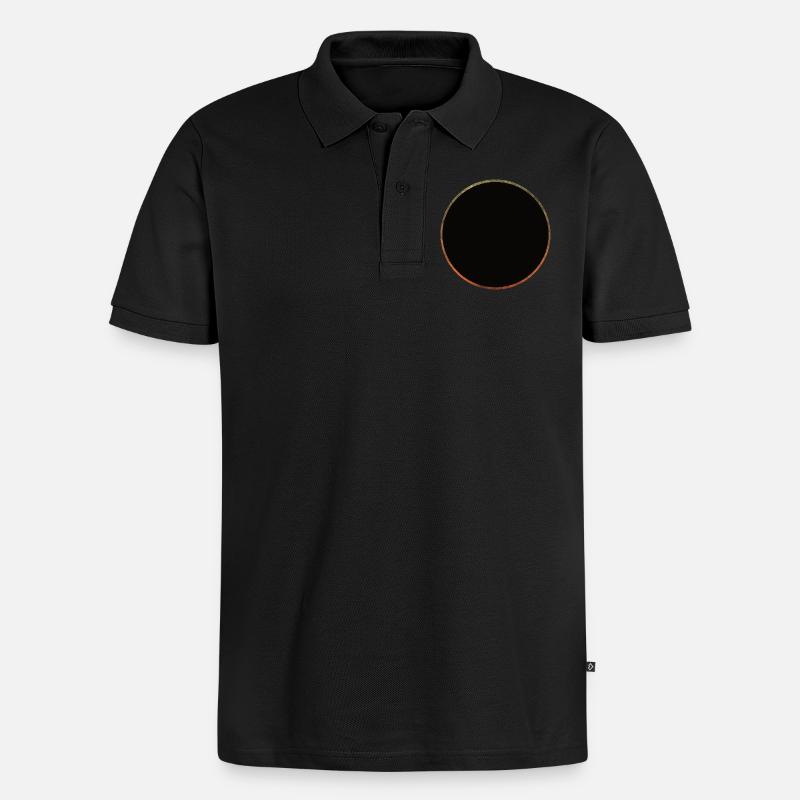 Solar eclipse - Men's Premium Organic Polo Shirt - black
