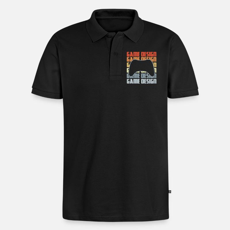 Game Dev - Männer Premium Bio Polo Shirt - Schwarz