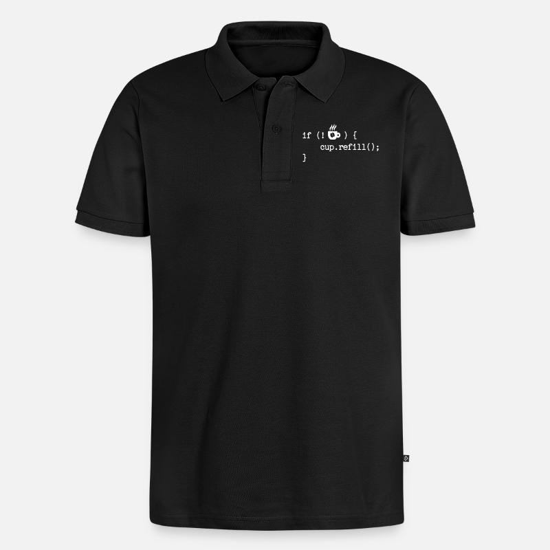 Debug Programmierer Coden Developer Computerfreak - Männer Premium Bio Polo Shirt - Schwarz