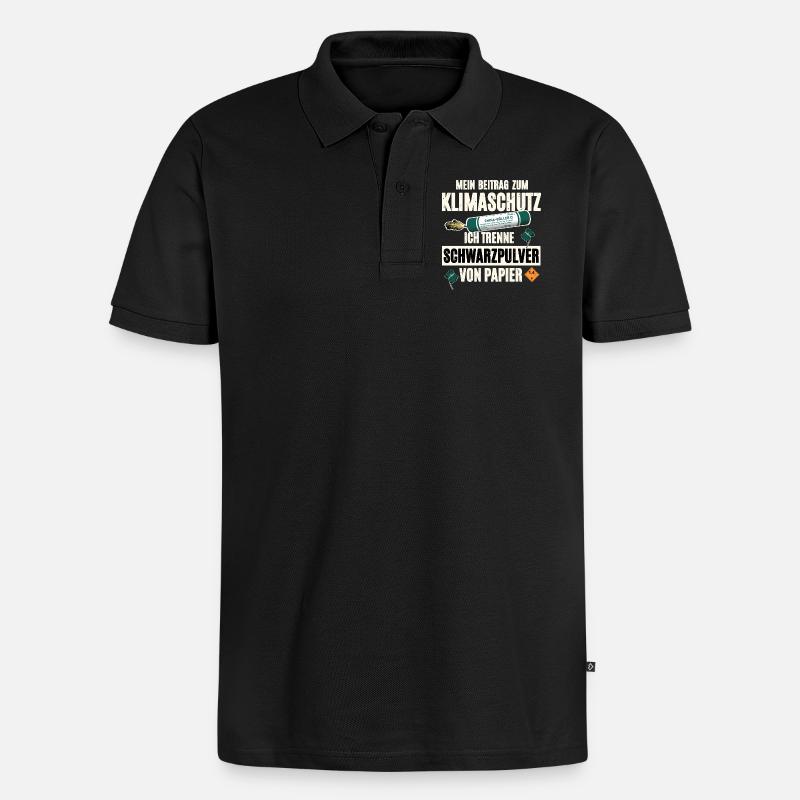 Pyrotechniker Pyro - Männer Premium Bio Polo Shirt - Schwarz