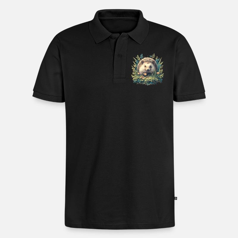 Hérisson - Polo bio Premium Homme - noir