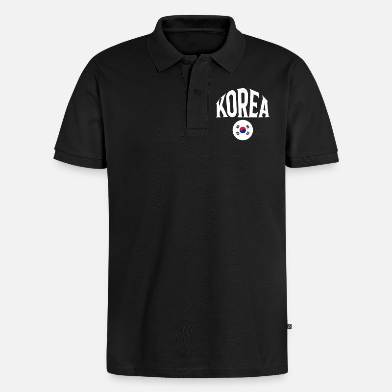 Corée - Polo bio Premium Homme - noir