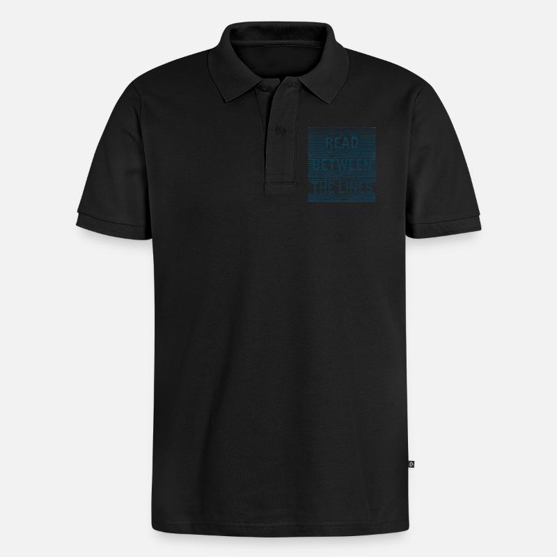 Read Between - Männer Premium Bio Polo Shirt - Schwarz