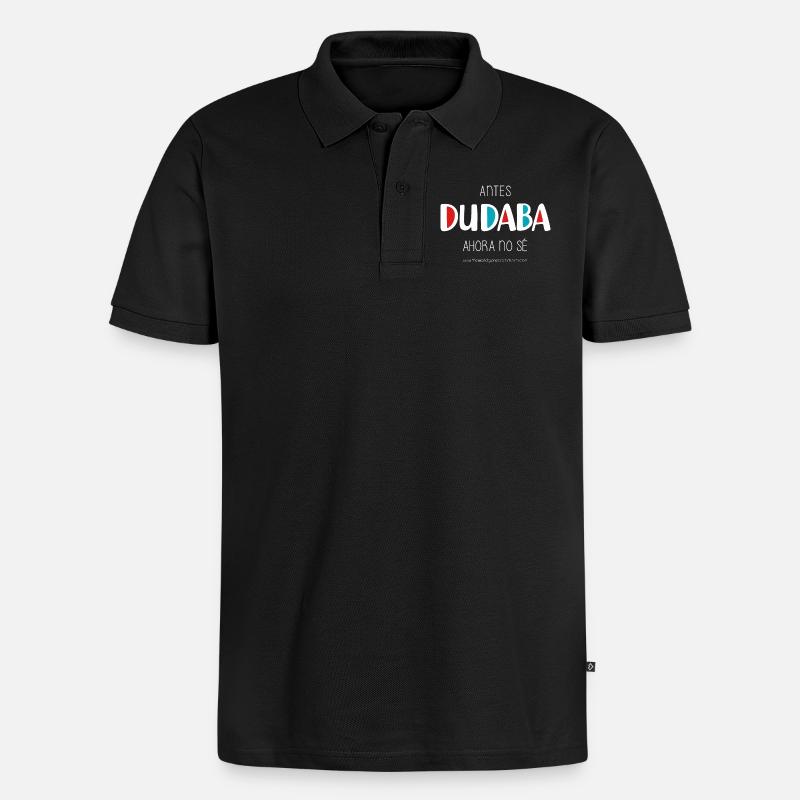 J’avais l’habitude de douter (sombre) - Polo bio Premium Homme - noir