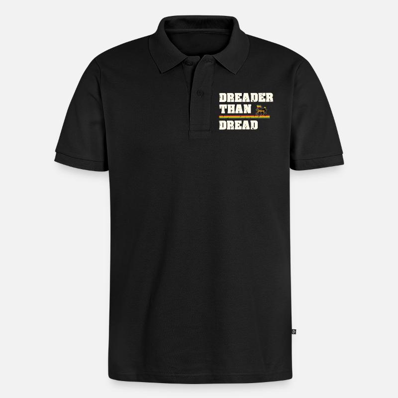 Dreader Than Dread - Männer Premium Bio Polo Shirt - Schwarz