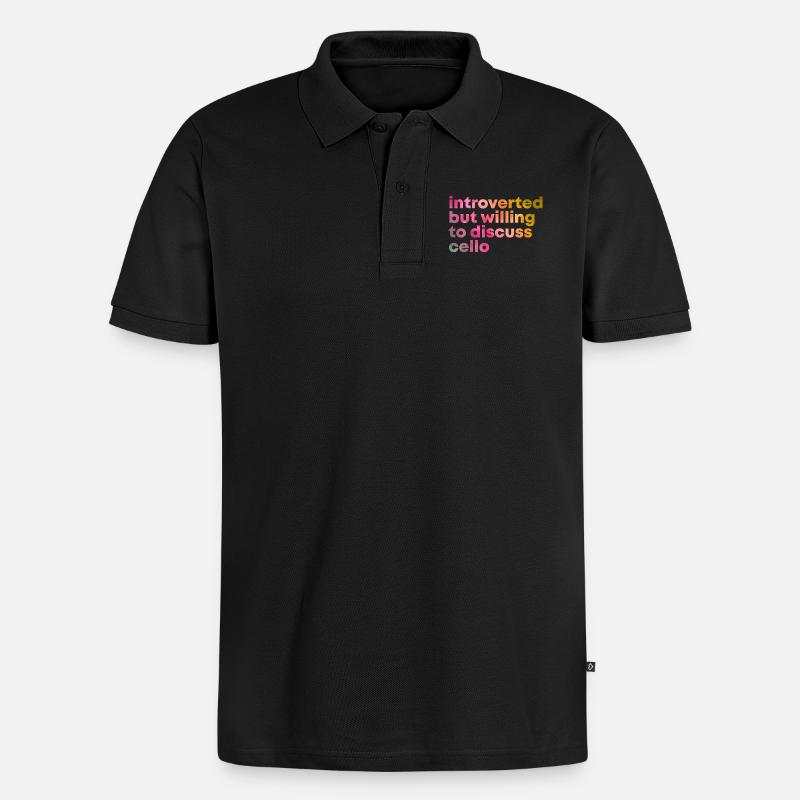 Cello - Männer Premium Bio Polo Shirt - Schwarz