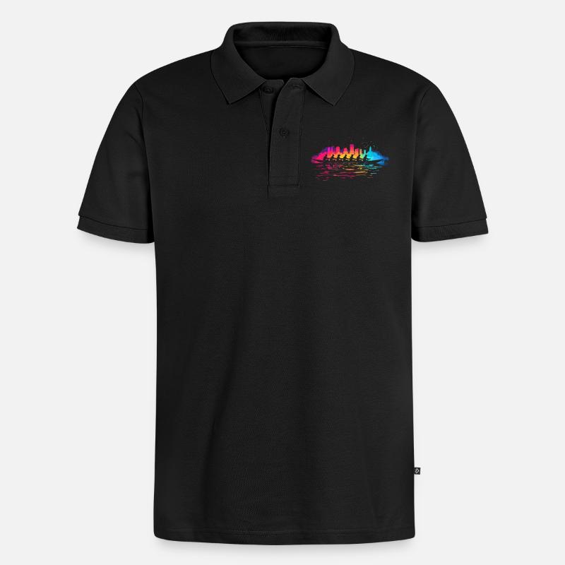 Équipe d’aviron Splotch - Polo bio Premium Homme - noir