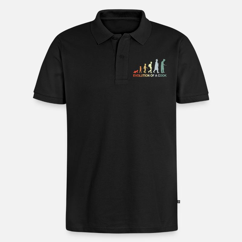 Evolution d’un cuisinier - Polo bio Premium Homme - noir