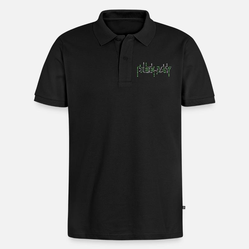 DEEJAY PFEILE WEISS - Männer Premium Bio Polo Shirt - Schwarz