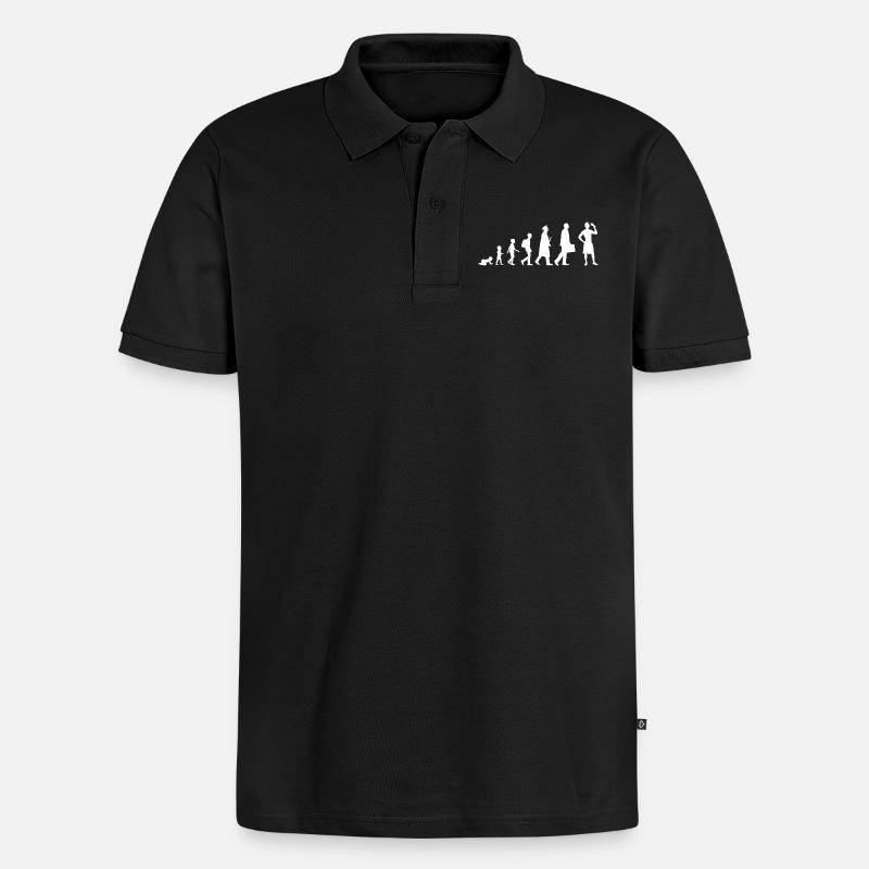 Évolution de la crème glacée - Polo bio Premium Homme - noir
