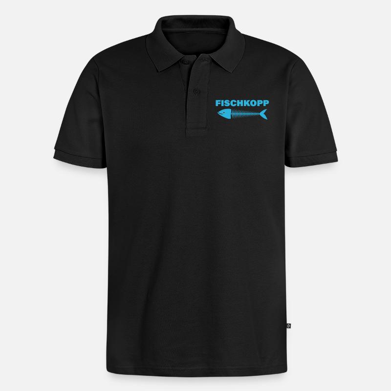 FISCHKOPP - Polo bio Premium Homme - noir