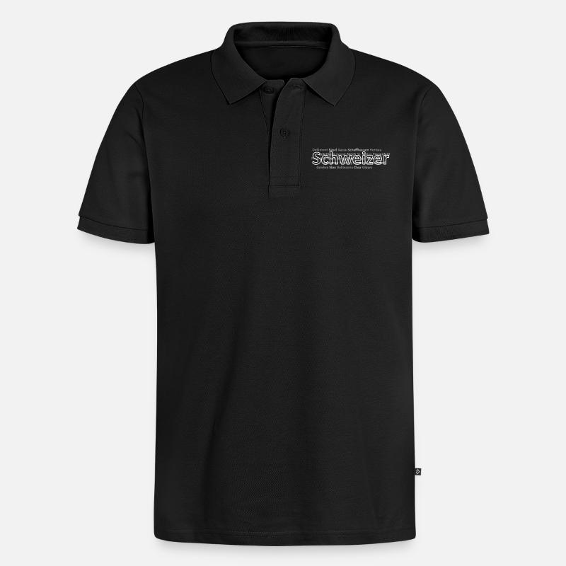 Schweizer Städte Schweizer - Männer Premium Bio Polo Shirt - Schwarz