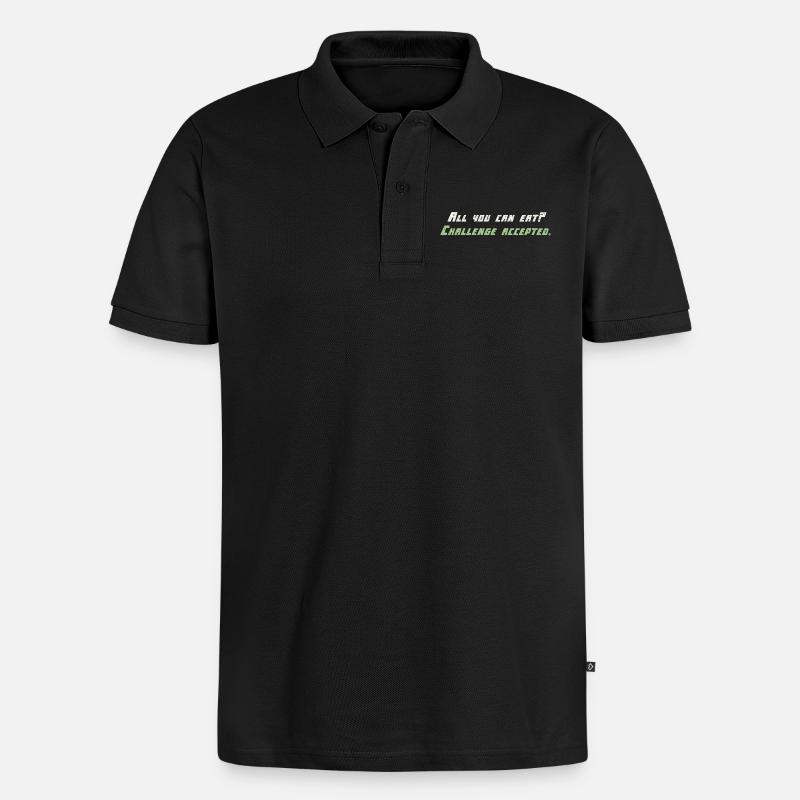 Challange Accepted - Männer Premium Bio Polo Shirt - Schwarz