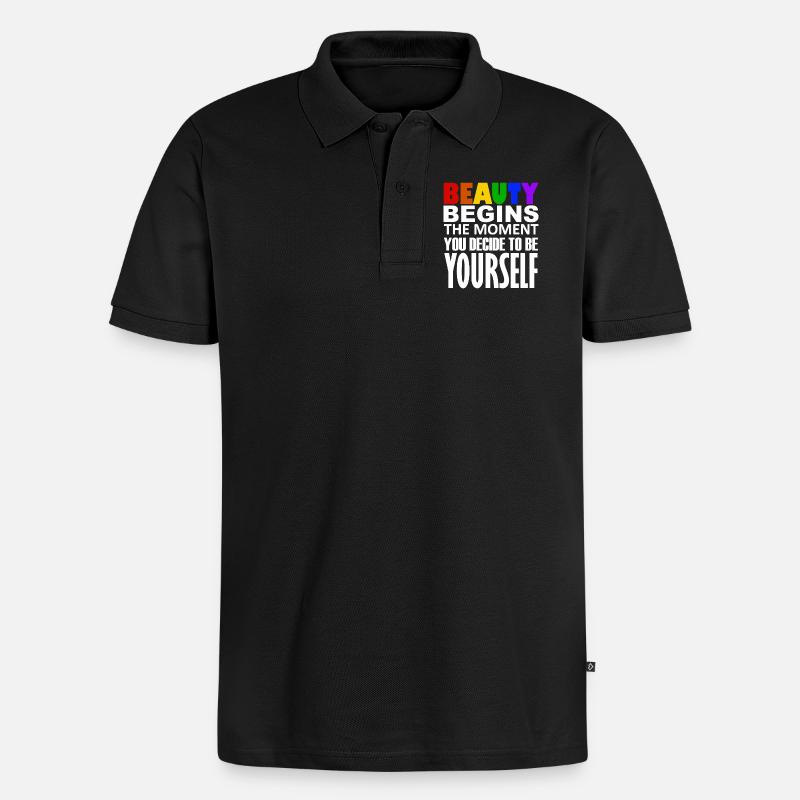 LGBTQIA+ - Polo bio Premium Homme - noir
