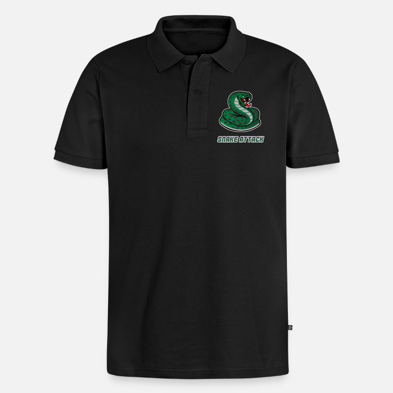 Schlangen-Workout - Männer Premium Bio Polo Shirt - Schwarz