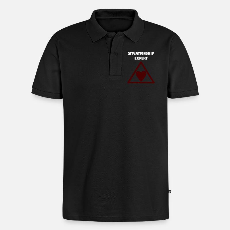 Expert en relations dans le triangle - Polo bio Premium Homme - noir