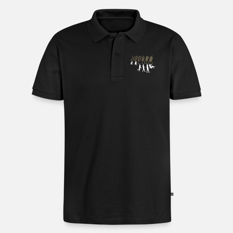 Evolution Klettern Kletterknoten Achter Knoten - Männer Premium Bio Polo Shirt - Schwarz