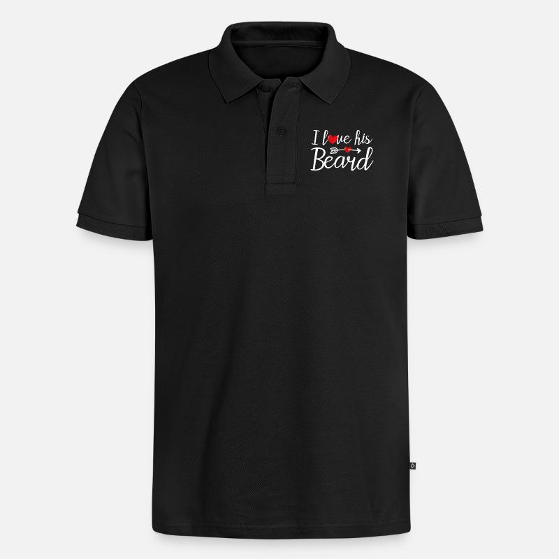 Bart Bärte Bartträger - Männer Premium Bio Polo Shirt - Schwarz