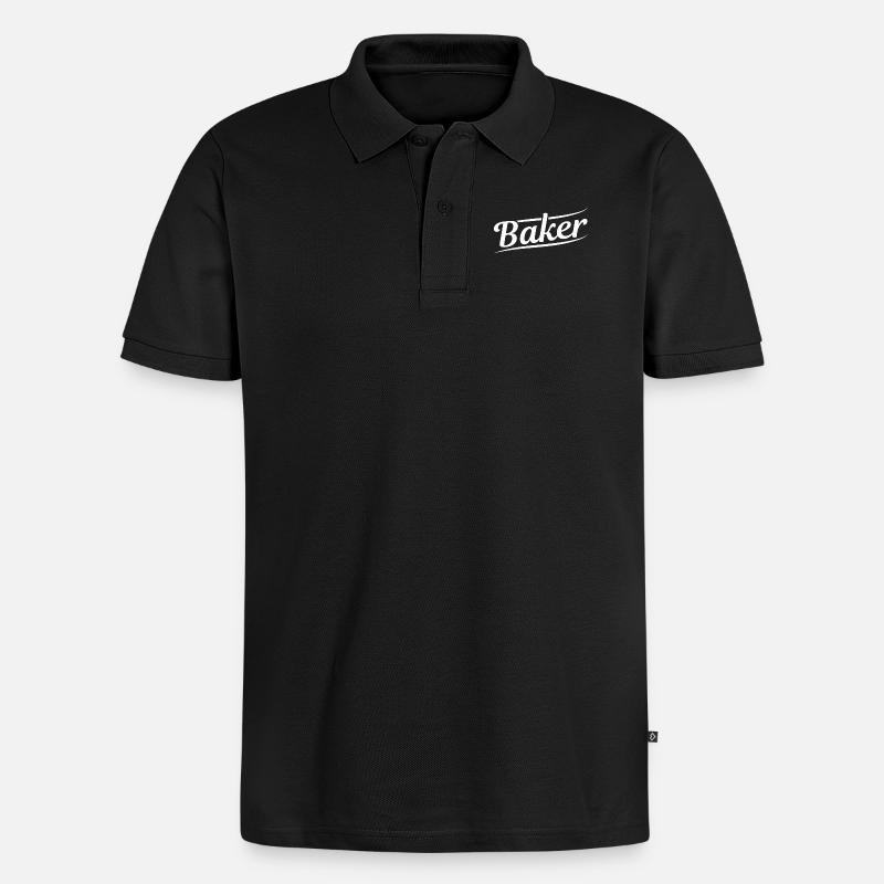 Bäcker Backen - Männer Premium Bio Polo Shirt - Schwarz