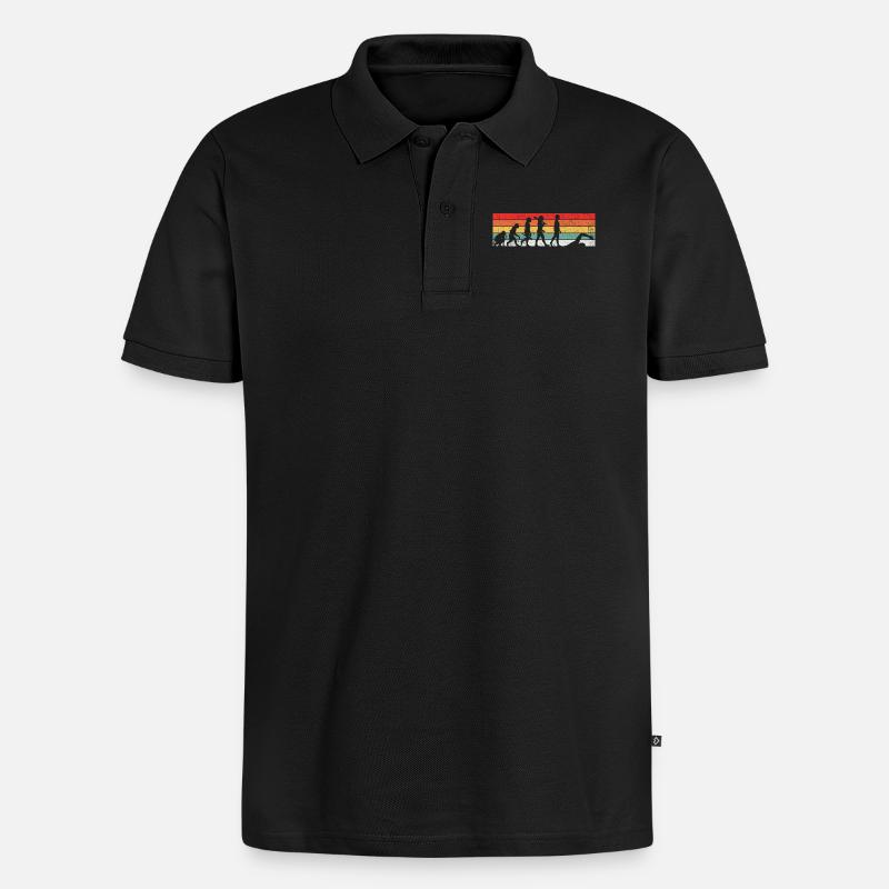 Schwimmen Schwimmer Evolution - Männer Premium Bio Polo Shirt - Schwarz