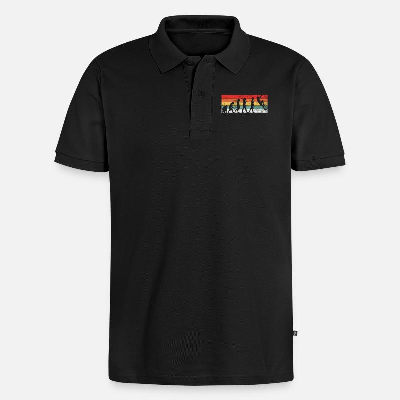 Kletterer Evolution - Männer Premium Bio Polo Shirt - Schwarz