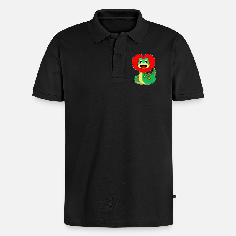 Cœur de serpent - Polo bio Premium Homme - noir