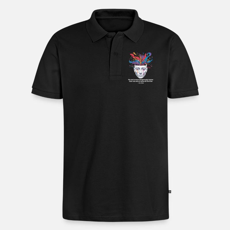 Entfesselter Geist | Watts Psychedelische Einsicht - Männer Premium Bio Polo Shirt - Schwarz