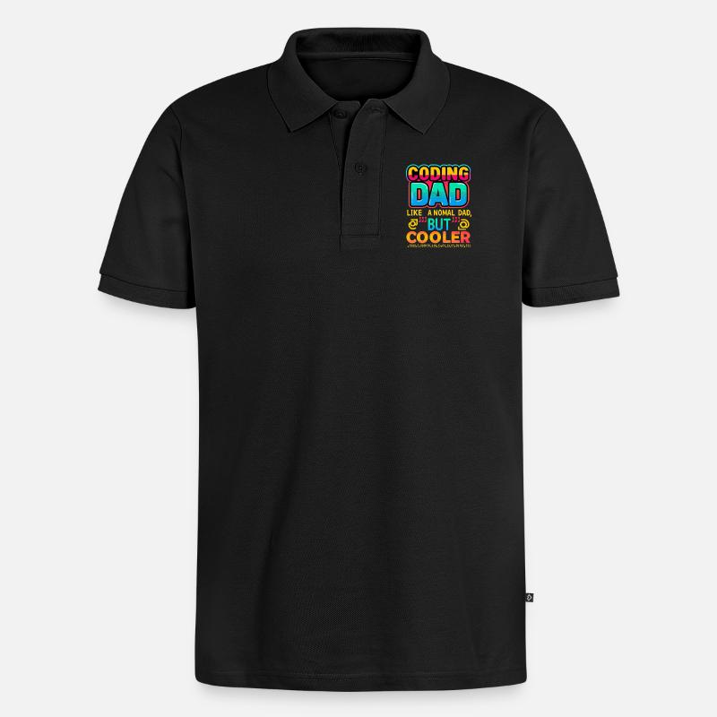Codage Papa Cooler, Programmeur - Polo bio Premium Homme - noir