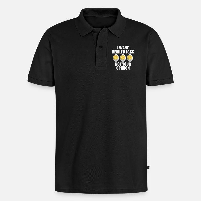 Gefüllte Eier - Männer Premium Bio Polo Shirt - Schwarz