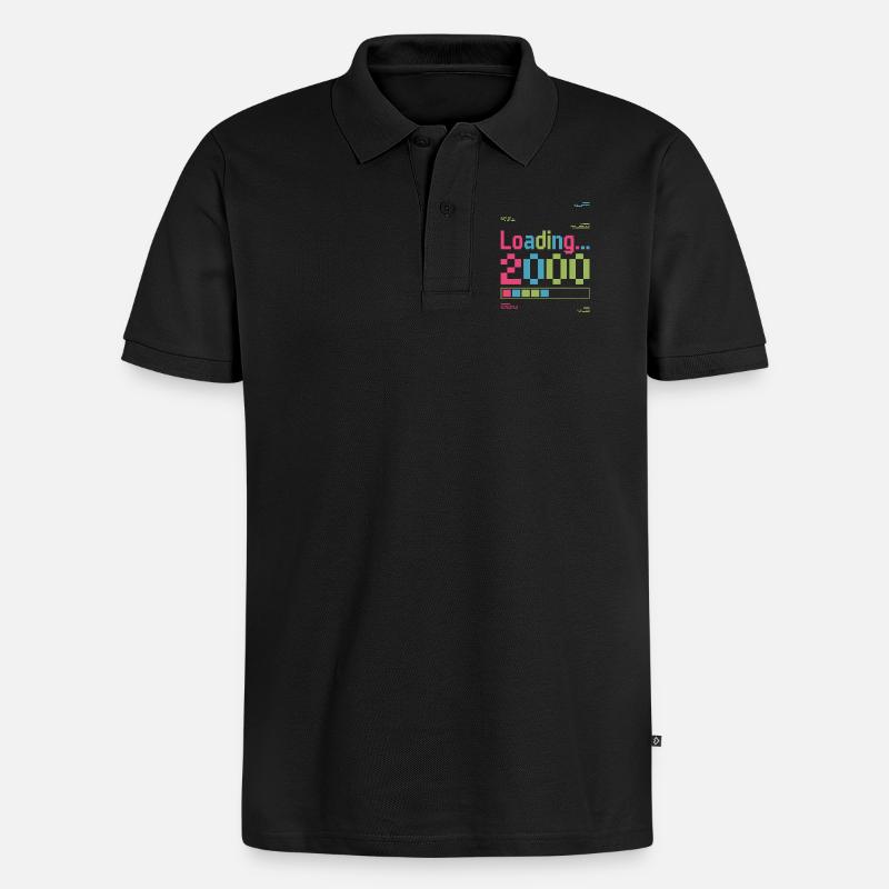 Loading 2000 pixel loading screen - Men's Premium Organic Polo Shirt - black