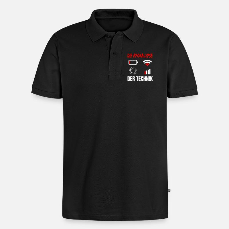 Coder L’APOCALYPSE DE LA TECHNOLOGIE DRÔLE - Polo bio Premium Homme - noir
