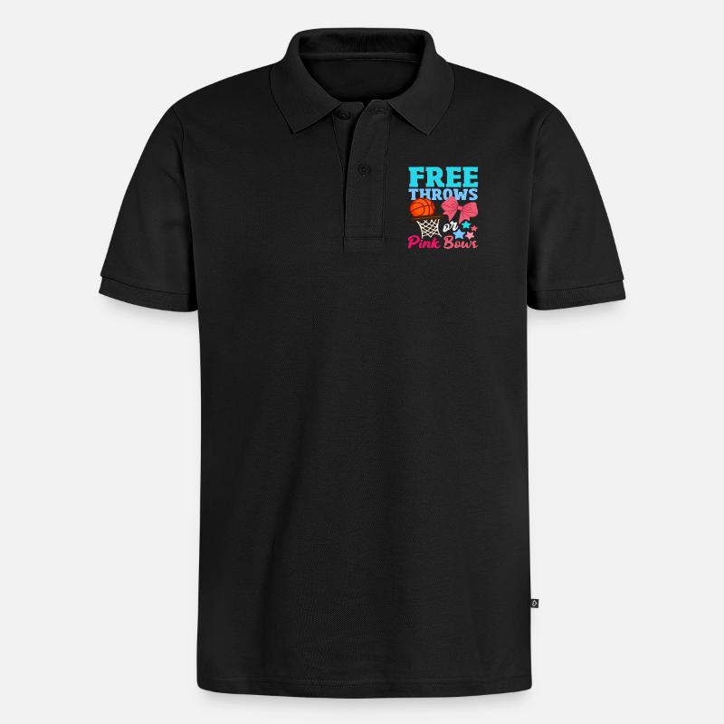 Freiwürfe Oder Schleifen Basketball - Männer Premium Bio Polo Shirt - Schwarz