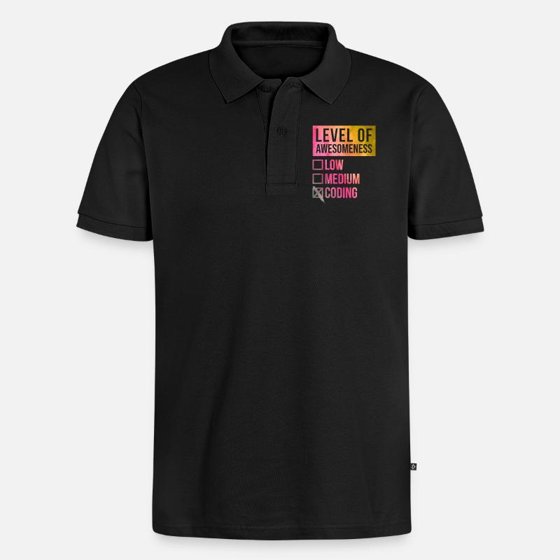 Codierung - Männer Premium Bio Polo Shirt - Schwarz