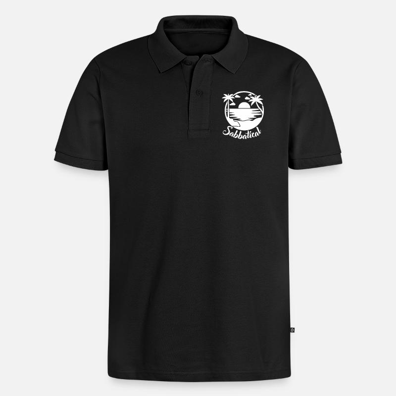 Sabbatical - Männer Premium Bio Polo Shirt - Schwarz